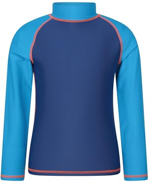 Mountain Warehouse Kids Long Sleeve UPF 50+ Rash Vest | Boys & Girls Lightweight & Quick-Dry Sun Protected Swim Top, Childrens Rash Guard with Flat Seams for Beach, Surfing, Summer