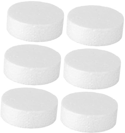Angoily 6pezzi Cerchi Rotondi in Polistirolo Espanso per Artigianato Decorazioni di Torte e Progetti Fai da Te Circolari di Schiuma per Lavori Creativi