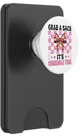 Grab A Sack It's Cornhole Time Cornhole Player Bag Girl PopSockets PopWallet per MagSafe