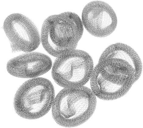 10 Filtri Lanugine Lavatrice in Acciaio Inox, Antistrappo | Proteggono lo Scarico dal Blocco, Facili da Installare, Fascette Incluse per Fissaggio