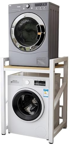 Washer Dryer Stacking Shelves, Adjustable 300kg Capacity Laundry Shelf, Top Rack for Space Savings