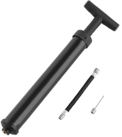 Tidevib Hochdruck-Ballpumpe mit Manometer und Drehdüse für Fußball, Basketball, Volleyball, inklusive Schlauch und Nadel, 16 cm Teleskopstange
