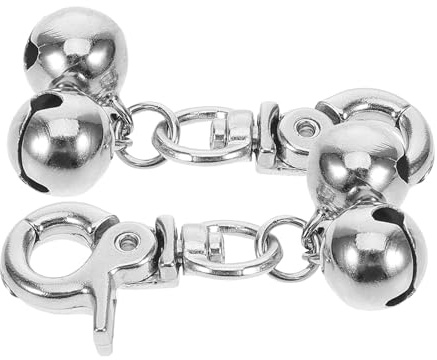 VALICLUD 2pezzi Campanelli per Collare per Cani e Gatti Campanelli Resistenti all Usura per Animali Domestici Accessori per Collare Compatti Metallici Lavorati per Anelli per Targhette per