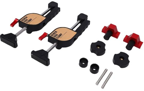 Oreilet Pince pour Chien D'établi, Pince Trou de Chien avec Tenon 19 Mm, Pinces D'établi, Pinces Fixation de Table, Libération Serrage Rapide pour D'arrêt (Ensemble de pinces de table pour le