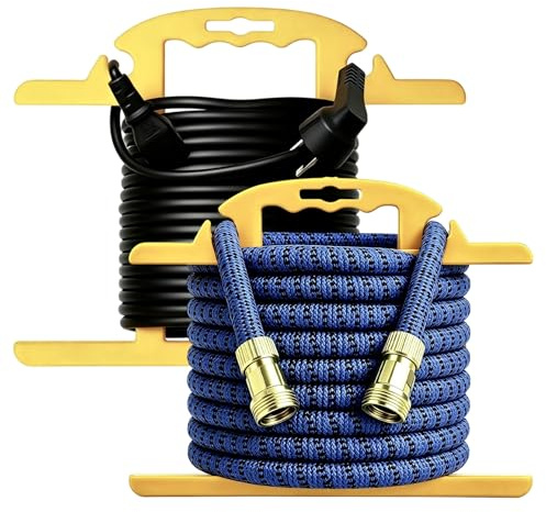 2 Pack Cable Winder Reel Heavy Duty Extension Cord Reel Hose Reel, H-Shape Extension Lead Organizer with Handle for Garden Tools, Home and Office Wires, Camping, Christmas Lights, Bouncy Castles, DJ
