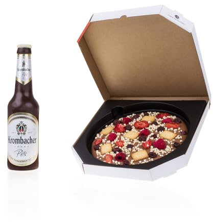 Feierabend-Set - Set aus Schokobier und Schokopizza | Pizza | Bierflasche aus Schokolade | Geschenkidee Männer | lustige Geschenk | Vatertag | Papa | Bastler | Vatertagsgeschenk | alkoholfrei