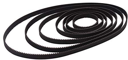 GT2 Zahnriemen, Powertool Gummi-Synchronriemen – 6 mm Breite für 3D-Drucker Riemen CNC-Maschine (2 Stück), 158mm 2GT-6mm, Schwarz , 631