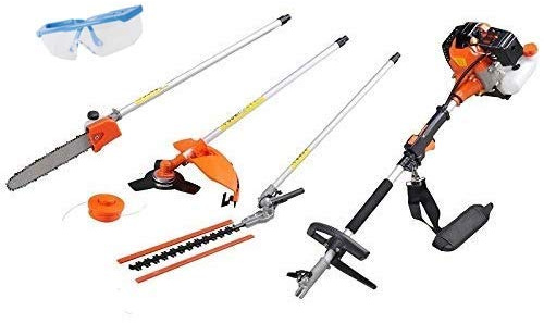 Desbrozadora de 5 x 1 a explosión, cortacésped, motosierra cortasetos, podadora, cortabordes, multifunción, modelo 53 cc + regalo gafas protectoras