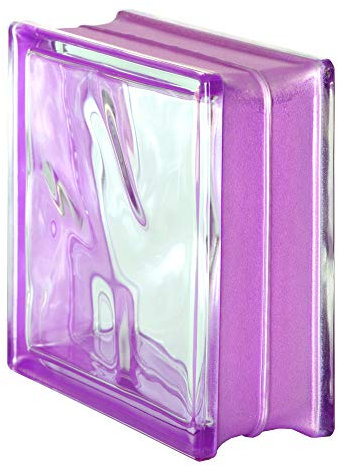 Bloque de vidrio Bormioli Rocco Pure Reflejos Amatista | cm 19x19x8 | Unidad de venta 1 caja de 6 pzas