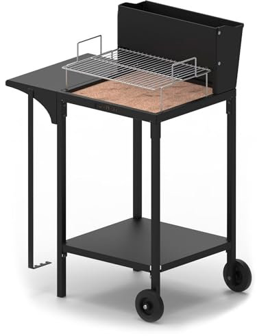 Barbecue a Legna e Carbonella con Griglia in Acciaio Inox Famur BK 6 Multi Fuoco