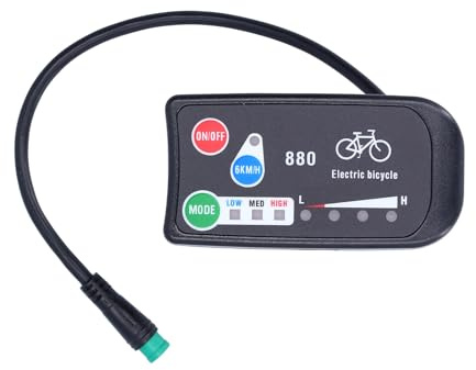 Display, Vélo électrique pour KT-LED880 Display 36V 48V Display Meter Display Connecteur mâle à 5 Broches