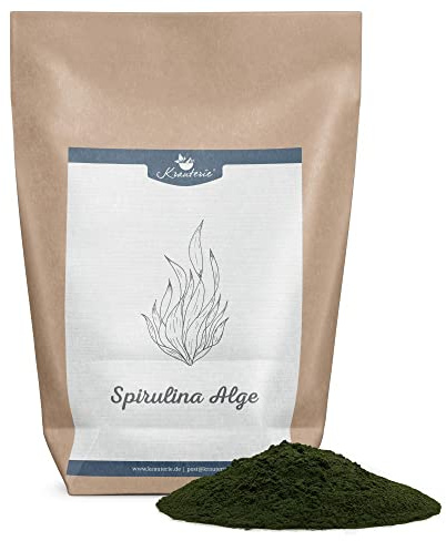Krauterie Spirulina Alge für Hunde, Pulver (100 g) | Artgerechtes Einzelfuttermittel für Hunde in Spitzenqualität - frei von Zusatzstoffen, zuckerfrei, getreidefrei