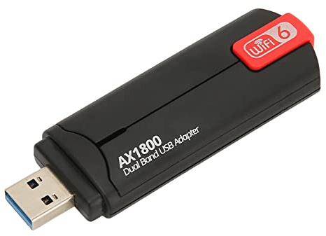 Annadue 1800 Mbit/s WiFi 6 USB WLAN Stick, AX1800 USB WLAN Adapter für 11/10/8.1/8/7, Dualband 1201Mbit/s 5GHz + 573,5Mbit/s 2.4GHz, USB3.0 WLAN Empfänger für PC Laptop Desktop