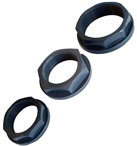 Doctor San - Sanierungstechnik Gegenmutter Kontermutter Kunststoffmutter Fitting Schlauchfitting Schlauchanschluss Kunststoff PVC-U (2 BSP Innenrohrgewinde)