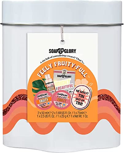 Soap & Glory Call Of Fruity – Luxuriöses Verwöhn-Spa-Hautpflege-Blech-Geschenk-Set für Frauen, Weihnachtsgeschenke, Strumpffüller oder Geburtstagsgeschenke für sie