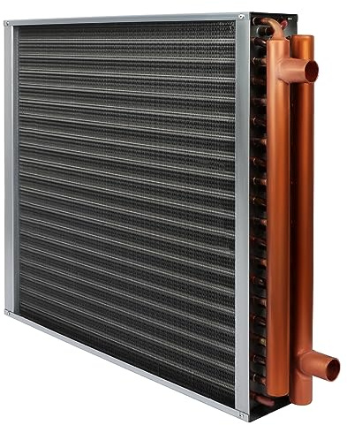 20x20 Heat Exchanger Water To Air With Copper Ports for Hot Air Wood Furnace Plenum And Hydronic Heating