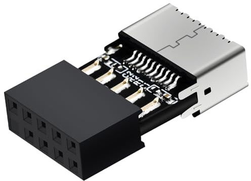 COMeap USB 2.0 to USB 3.2 Gen 1 Header Adapter for Mainboard with Type E Key-A Female Front Panel Socket to 9 Pin Header Internal Conversion Adapter