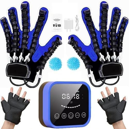 LH-AdroMerix (Left+Right),Rehabilitation Robotic Glove for Relief Stroke Hand, Hand Rehabilitation Device for Hemiplegia Patient, Hand Function Recovery Finger Trainer, Physical Therapy for Hand