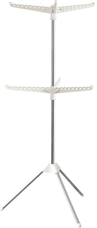 Tendedero Vertical de Ropa, trípode Plegable, Estante portátil con 3 Brazos giratorios, tendedero Plegable para Interiores, Estante de lavandería de pie, Perchero de Vapor