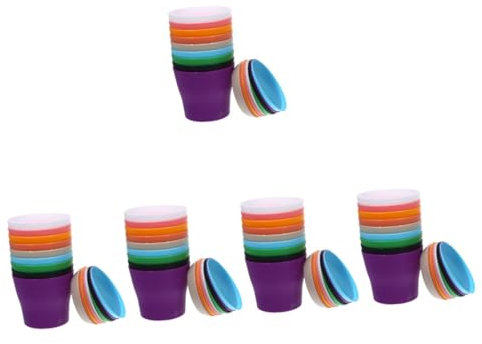 BESPORTBLE 45 Juegos De Macetas De Plástico PP para Orquídeas Vivero Maceta De Jardín con Platillos Resistentes Y Fáciles De Plantar.