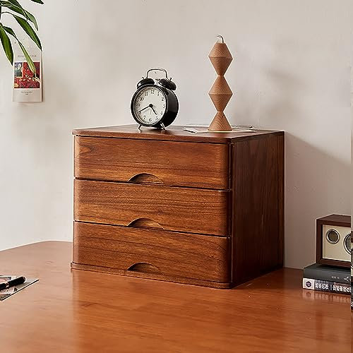 Aktenschrank aus Massivholz mit erhöhtem Regal, D-Typ, Büroschrank für Computer und Kleinteile