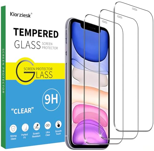 3 Pièces Verre Trempé Pour iPhone 11, iPhone XR Film Ecran Protection écran Vitre Protecteur Ultra Résistant Anti Rayures Sans Bulles Dureté 9H Glass Haut Définition 6,1 Pouces HD Ultra Transparent