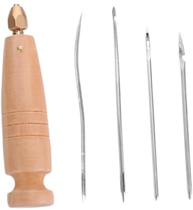 Baoblaze Canvas Leather Sewing Awl Leather Craft Sewing Supplies Manual Wood Handle Stitching Awl for Marking Surfaces Leatherworking