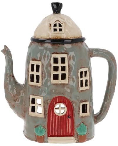 Shudehill Giftware Village Pottery Large Grey Teapot Tealight