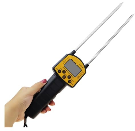 JCKJWL Medidor de Humedad de Grano, higrómetro, medidor de Humedad Digital for maíz, Trigo, arroz, Frijoles, harina de Trigo, forraje y Semillas de Colza Medición precisa y exacta