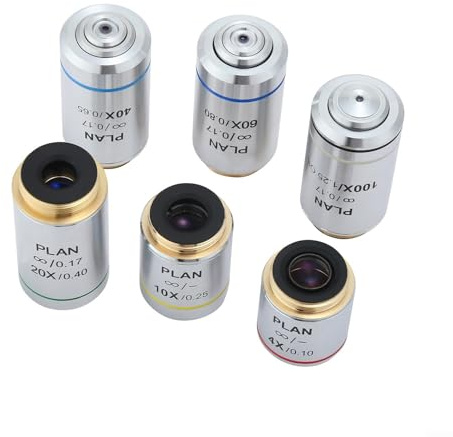 Logra tu trabajo con objetivos de microscopio Infinity Plan con una gama de opciones de potencia (de cuatro a cientos) (4X)