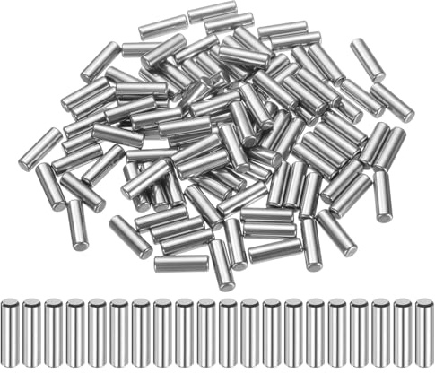 QUARKZMAN Zylinderstifte Rostfrei 4x14mm Spannstift, Silberton 100Stück | Passstift Metallstifte Metallstifte, Dübelstifte Bolzen Metall für DIY, Möbel, Bastelprojekte