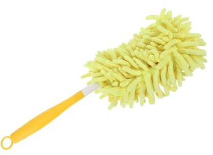 MALUGOGO Mopa plana de microfibra de mano con cabezales de repuesto de forro polar coral, plumero reutilizable para ventanas y muebles, para uso en húmedo y seco, para suelos, techos, aparatos