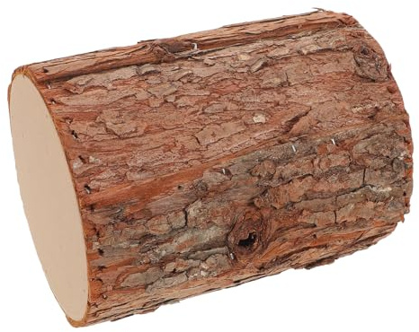 Cabilock Socle Décoratif de Souche d'arbre Artificielle 20 X 15 CM Support à Bougie Rustique Léger Centre de Table Mariage et Décor Photo Champêtre Réaliste en Bois