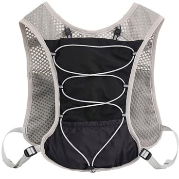 Unisex Running Vest for Men and Women, Lightweight Breathable Hydration Backpack with Phone Holder, Adjustable Chest Straps Pack with Storage Pockets for Climbing, Marathon, Hiking and Cycling