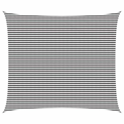 Zeiquah Toldo antracita blanco 6 x 7 m HDPE protección UV protección contra el viento sombrilla jardín balcón terraza cenador sombreado