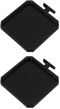 ABOOFAN 2 Pièces Support Mural pour Plantes en Plastique Noir, Compatible avec Panneaux Acoustiques, Installation sans Perçage, Dimensions 12,3x10,8x1,2 Cm, pour Décoration Intérieure