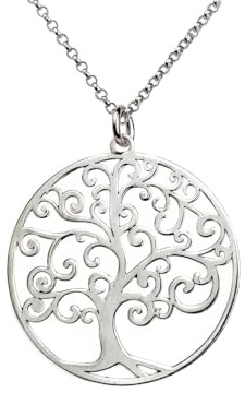 Aka Gioielli® - Collana Donna Albero della Vita in Argento Sterling 925 Rodiato - Due Modelli di Ciondoli Albero della Vita