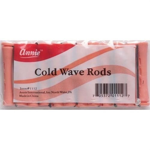 Annie Short Cold Wave Rods with Rubber Band #1112, 12 Count Pink 5/16 Inch (4 Pack)