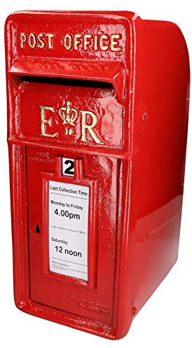 AB Tools ER Royal Mail Post Briefkasten Replik Gusseisen rote Post abschließbare GB