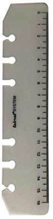 BIND 103-1 Lineal, 15 cm, Zentimetermaß aus Kunststoff, Skalenstab einheftbar in A6 Systemordner, Messstab mit 15 cm Skala, Messlineal, Maßstab, Ruler, Messwerkzeug, ca. 18 x 4 x 0,1 cm, transparent