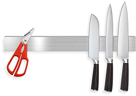 45cm Magnetleiste Messer, Extra Starker Magnet Messerhalter aus Edelstahl, Magnetleiste Wandmontage, inklusive Befestigungsmaterial - Messerhalter Magnetisch Für Organisierte Küche (40cm)