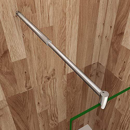 AICA Barra Stabilizzatrice regolabile Per Box Doccia Parete Fissa Da Bagno In Alluminio Cromato Lucido Lunghezza 70-120cm adatta Per Vetro 6/8mm Spessore