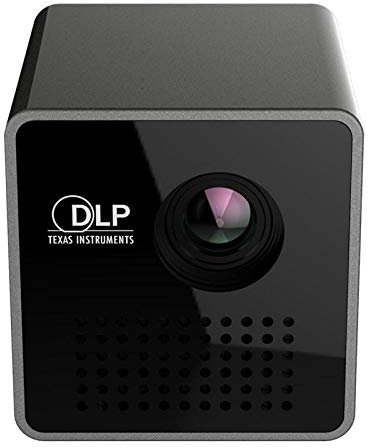 llv Mini projecteur DLP portable avec projection sans fil et filaire, HDMI, VGA, USB, noir