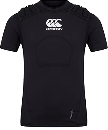 Canterbury Gilet protettivo da rugby per bambini, nero/bianco/argento, MB