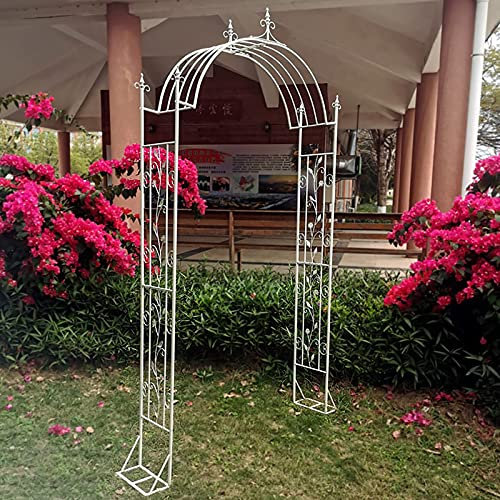 LJHSS Gothic Steel Garden Arch,metal arbors and arches for Climbing Plants Rose Metal Wedding Arches Ceremony Party Outdoor Floral Decor