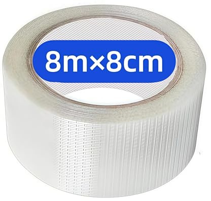 Wasserdichtes Zelt Klebeband 8m x 8cm|Transparentes Starkes Reparaturband für PVC Zelte,Markisen,Pavillons & Planen | Sofortige Klebekraft zum Abdichten,Flicken und Reparieren im Innen- & Außenbereich
