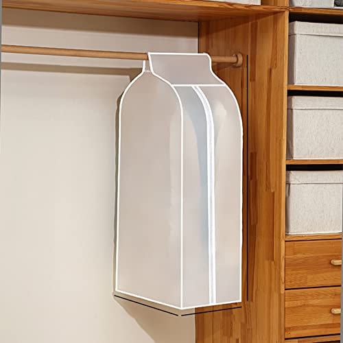 WABMJGW Kleiderhüllen mit Reißverschluss, 2er-Pack verdicken PEVA staubdichte Kleidersäcke, strapazierfähige Kleidersäcke zum Aufhängen von Kleidung, waschbar,30x50x90cm