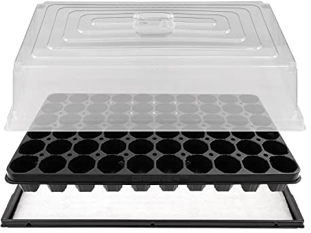 GREEN24 Hydroponik 1260 XXL Profi Zimmergewächshaus hoch mit 60 Töpfen, automatischer Bewässerung für die Anzucht mit Kapillarsystem als Treibhaus Gewächshaus (60XXL)