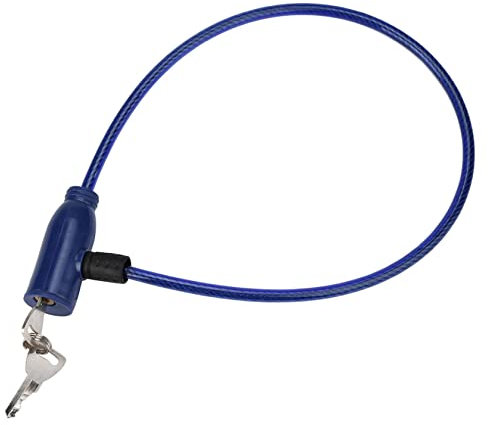 Fahrradschloss mit Schlüssel, Kettenschloss Fahrrad aus 8mm Stahlkette und Wasserdichter Abdeckung, Anti-Diebstahl hohe Sicherheit Fahrradschloss für E-Bike, MTB, Motorrad (Blau)