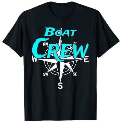 Boat Crew Windrose Kompass Boot Captain Herren Damen Segeln T-Shirt
